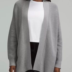 Lululemon Merino Wool-Blend Ribbed Long Wrap Sweater